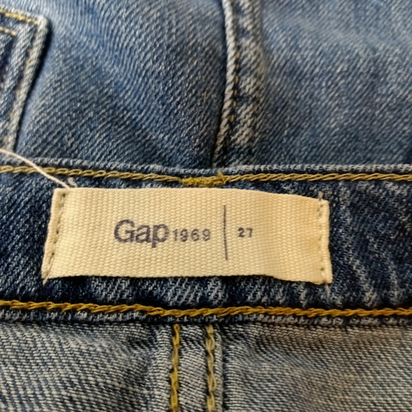 GAP Jean Skirt Size 27 Vintage Retro Knee Length Blue REtro - Picture 4 of 7